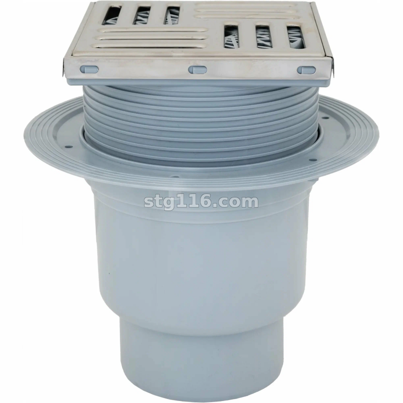 Трап кан. (110) верт. вып. сухой регулир.реш(15 х 15 нерж) АНИ TQ1712