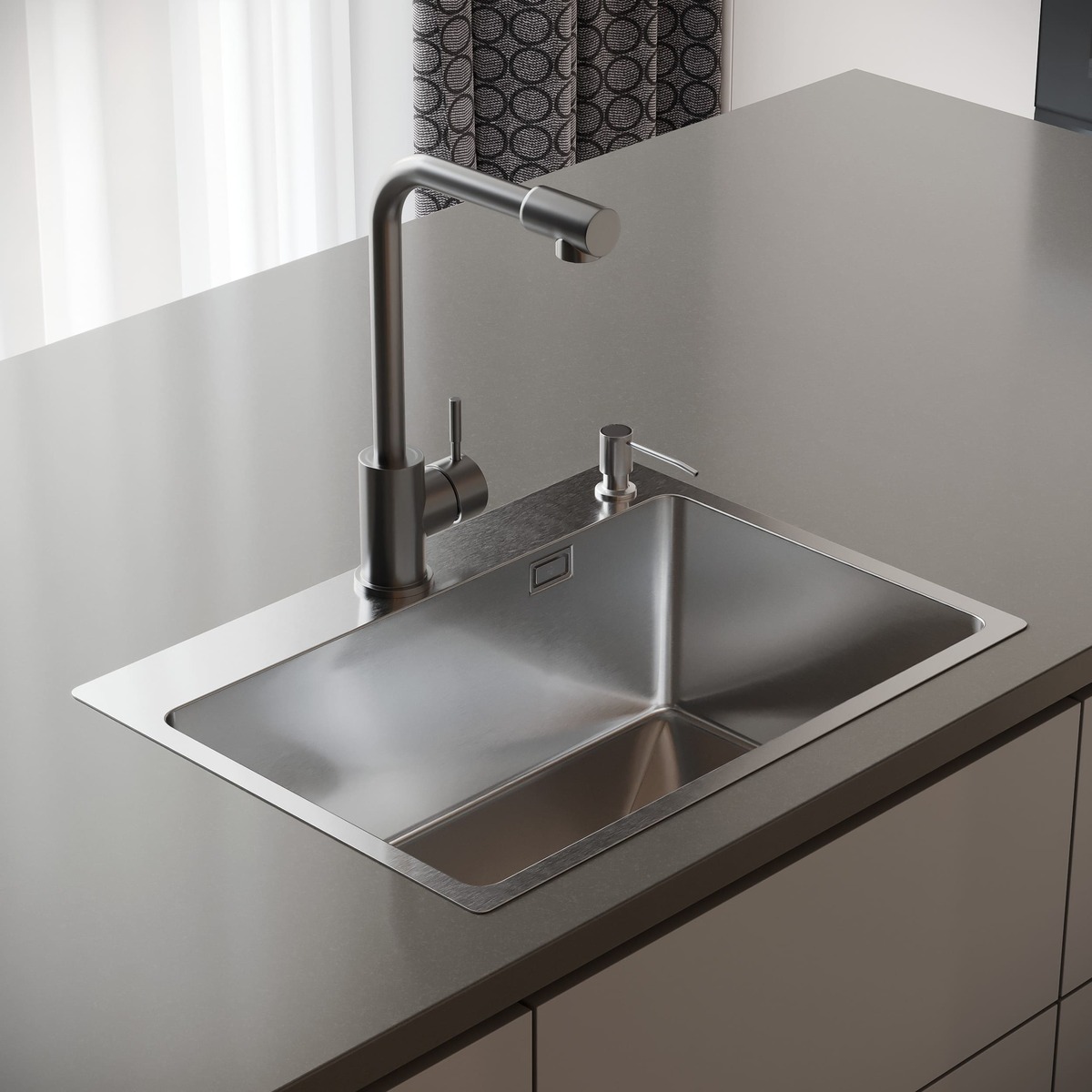 MR-5843 МОЙКА+корзина+дозатор ,Набор 3 в 1 РМС